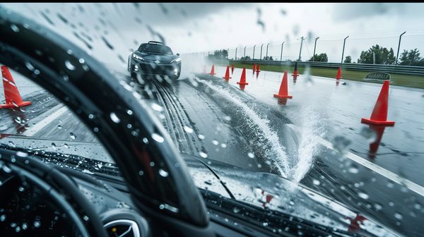 Maîtrisez la glisse : stage de conduite sur route glissante